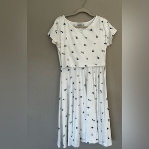 nursing-friendly midi dress